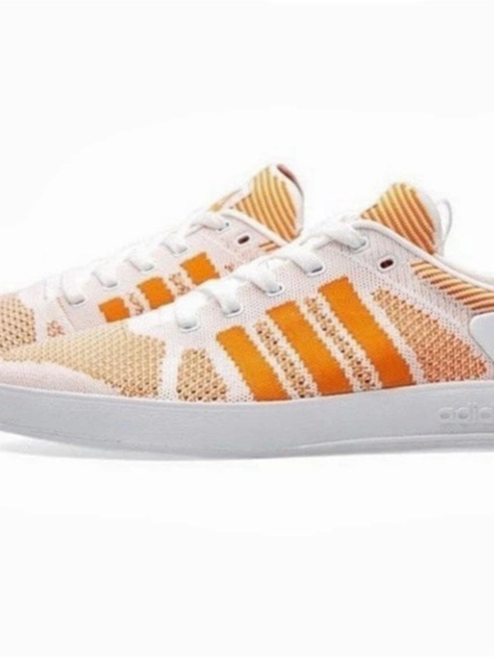 adidas Palance Pro Primeknit Striped Sneakers Orange & White US 10